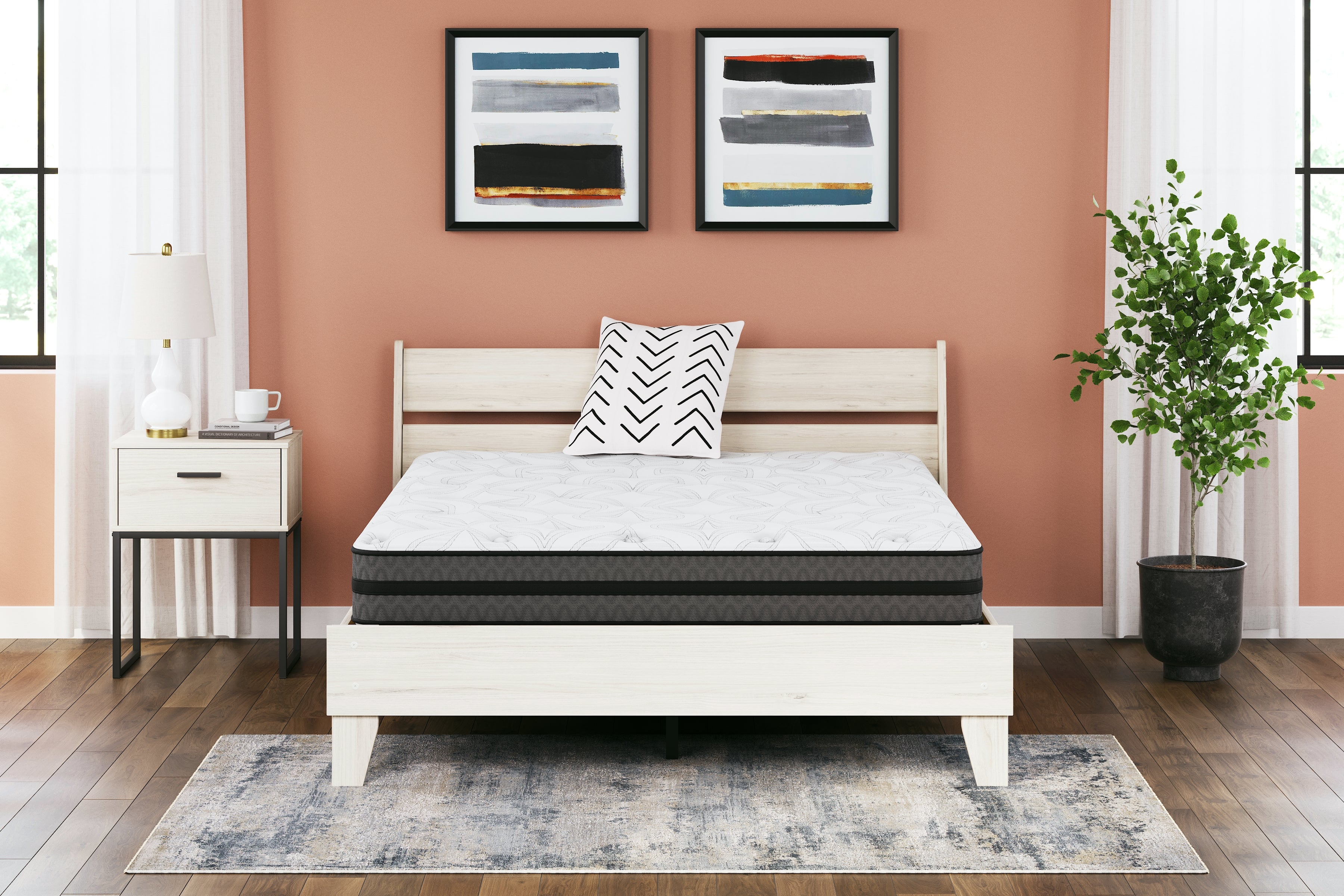 Tampa Furniture Outlet Lutz - Ashley Furniture - 10 Inch Pocketed Hybrid Mattresses - King / White - M58941