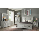 McCoy King Storage Bed in Antique White – SKU B-10530-7-KSB | Elements