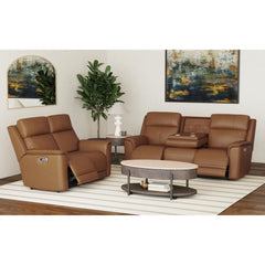Mustang P3 Sofa with DDT, Wireless Charger in Aline Butternut