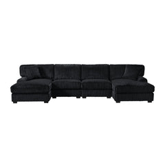 Nightfall Armless Chair in Grand Cord Black