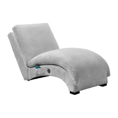 Nori Chaise with Heat Massage, USBC, LED in Glam Fog