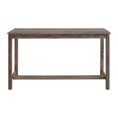 Oak Lawn Grey Bar Table Single Pack (Table + 3 Tan Fabric Stools)