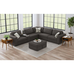 Options One Storage Ottoman in Palmer Plus Ash – SKU U-15020-11403-001 | Elements