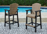 Tampa Furniture Outlet Lutz - Ashley Furniture - Fairen Trail Outdoor - Tall Barstool (Set of 2) / Black/Driftwood - P211-130