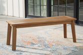 Tampa Furniture Outlet Lutz - Ashley Furniture - Janiyah Outdoor - Bench / Light Brown - P407-600