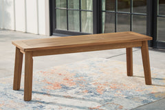 Tampa Furniture Outlet Lutz - Ashley Furniture - Janiyah Outdoor - Bench / Light Brown - P407-600