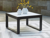 Tampa Furniture Outlet Lutz - Ashley Furniture - Beachloft Outdoor - Square Cocktail Table / Black/Gray - P490-708