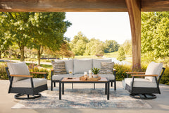 Tampa Furniture Outlet Lutz - Ashley Furniture - Carmel Highlands Outdoor - Sofa/Chairs/Table Set (4/CN) - PCP513-081