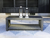 Tampa Furniture Outlet Lutz - Ashley Furniture - Elite Park Outdoor - Rectangular Cocktail Table / Gray - P518-701