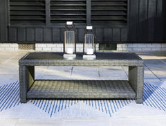 Tampa Furniture Outlet Lutz - Ashley Furniture - Elite Park Outdoor - Rectangular Cocktail Table / Gray - P518-701