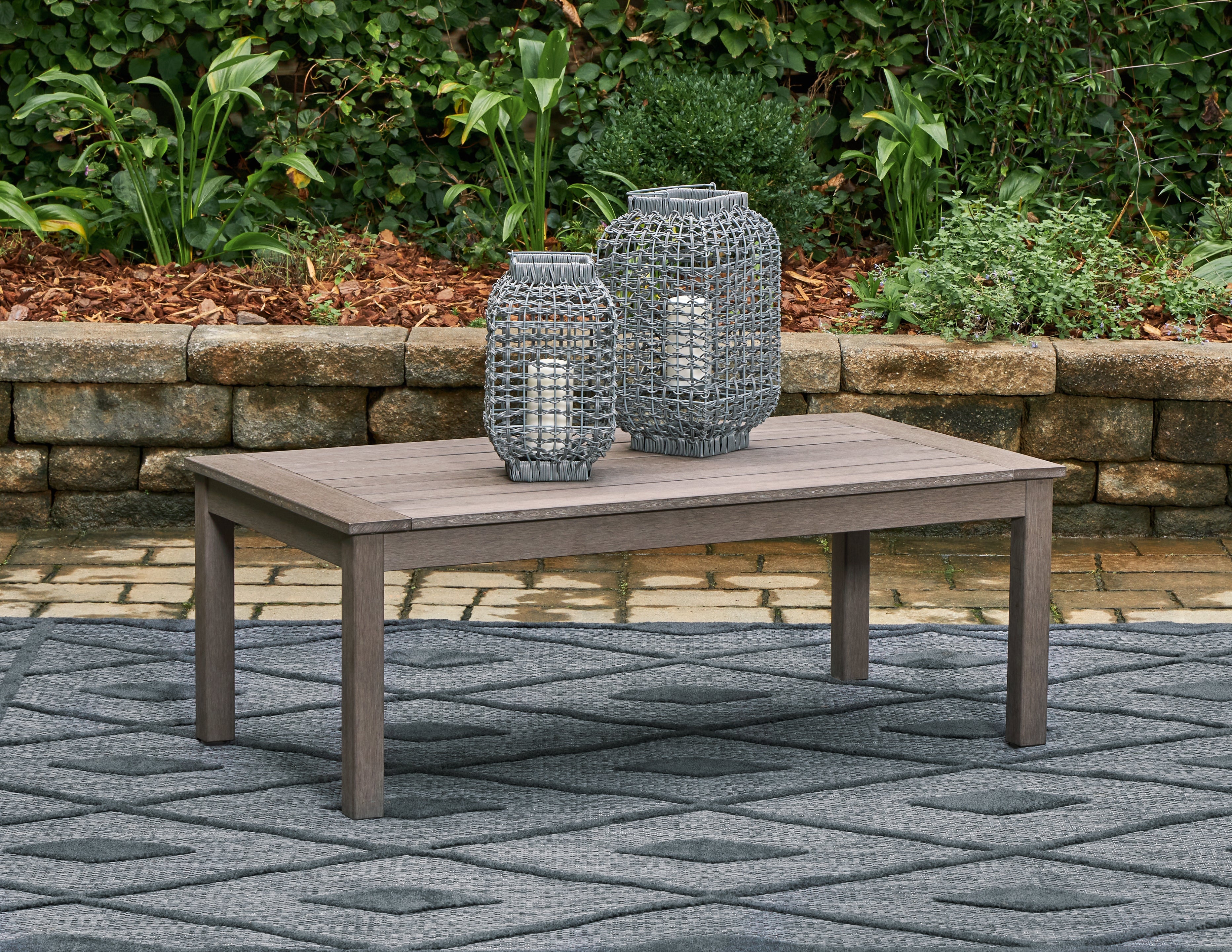 Tampa Furniture Outlet Lutz - Ashley Furniture - Hillside Barn Outdoor - Rectangular Cocktail Table / Brown - P564-701