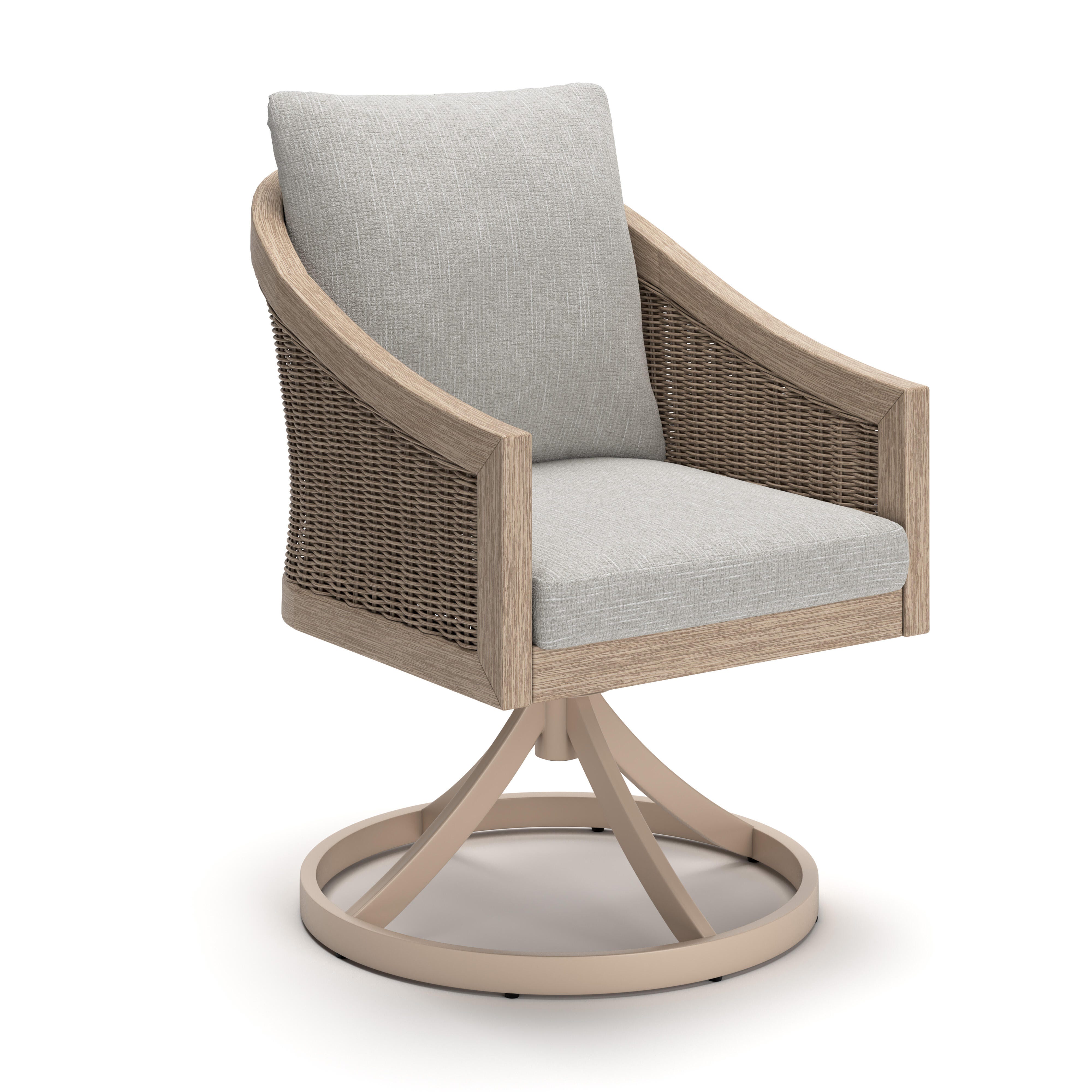 Tampa Furniture Outlet Lutz - Ashley Furniture - Thunder Trails Outdoor - Swivel Chair w/Cushion (Set of 2) - PCP612-602A