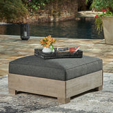 Tampa Furniture Outlet Lutz - Ashley Furniture - Citrine Park Outdoor - Ottoman with Cushion / Brown/Charcoal - P660-814