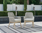 Tampa Furniture Outlet Lutz - Ashley Furniture - Seton Creek Outdoor - Arm Chair With Cushion (Set of 2) / Gray - P798-601A