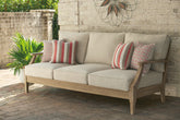 Tampa Furniture Outlet Lutz - Ashley Furniture - Clare View Outdoor - Sofa with Cushion / Beige - P801-838