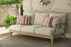 Tampa Furniture Outlet Lutz - Ashley Furniture - Clare View Outdoor - Sofa with Cushion / Beige - P801-838