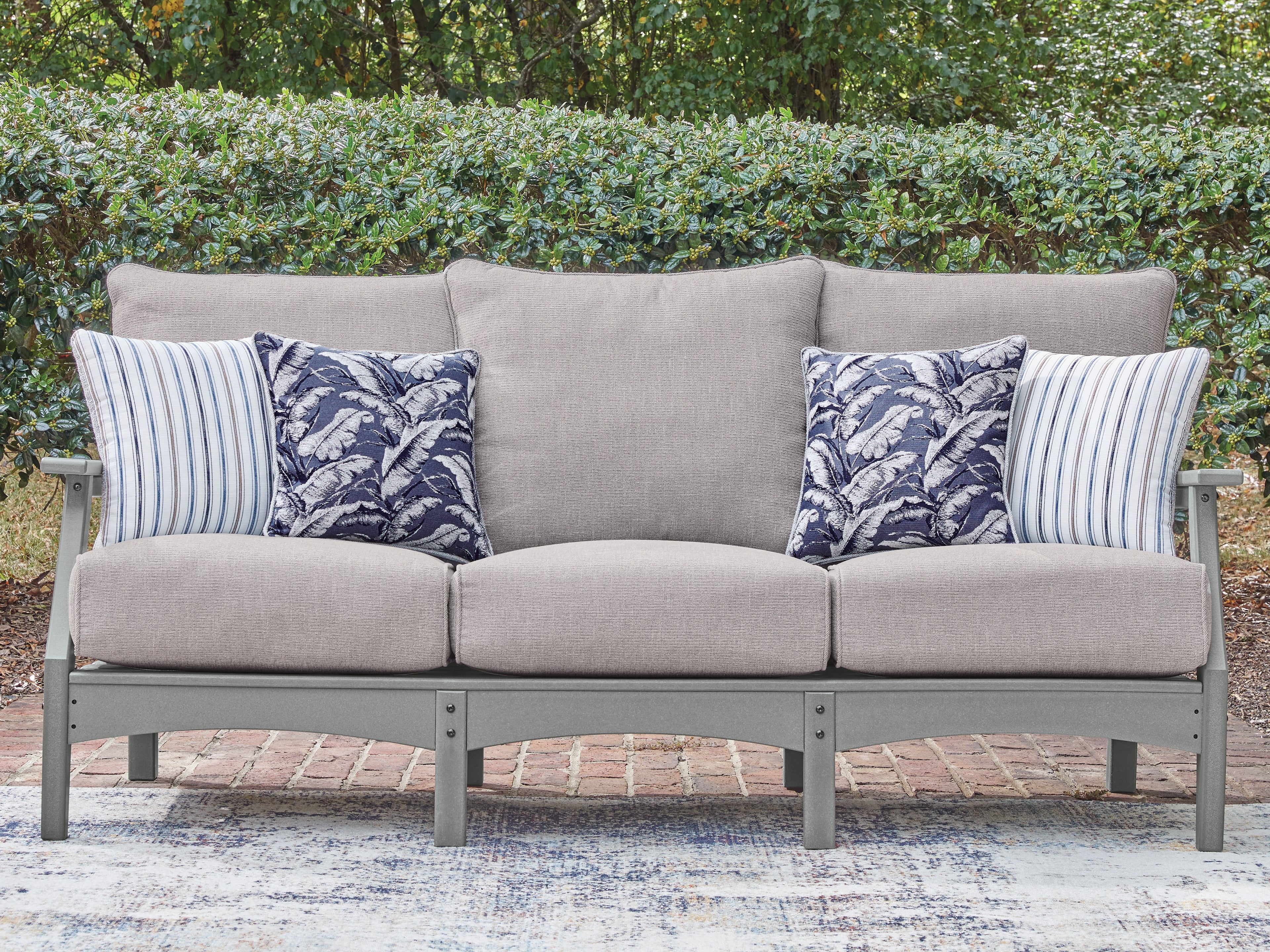 Tampa Furniture Outlet Lutz - Ashley Furniture - Cove Beach Outdoor - Sofa with Cushion - PCP803-838