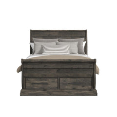 Park Ridge Queen Sleigh Storage Bed in Charcoal
