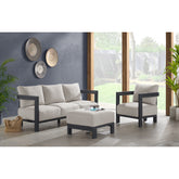 Playa Ottoman - Dark Grey and Olefin Beige – SKU O-16230-10311-000 | Elements