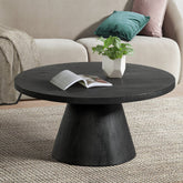 Portland Round Coffee Table in Black – SKU T-1710-8-CT1 | Elements