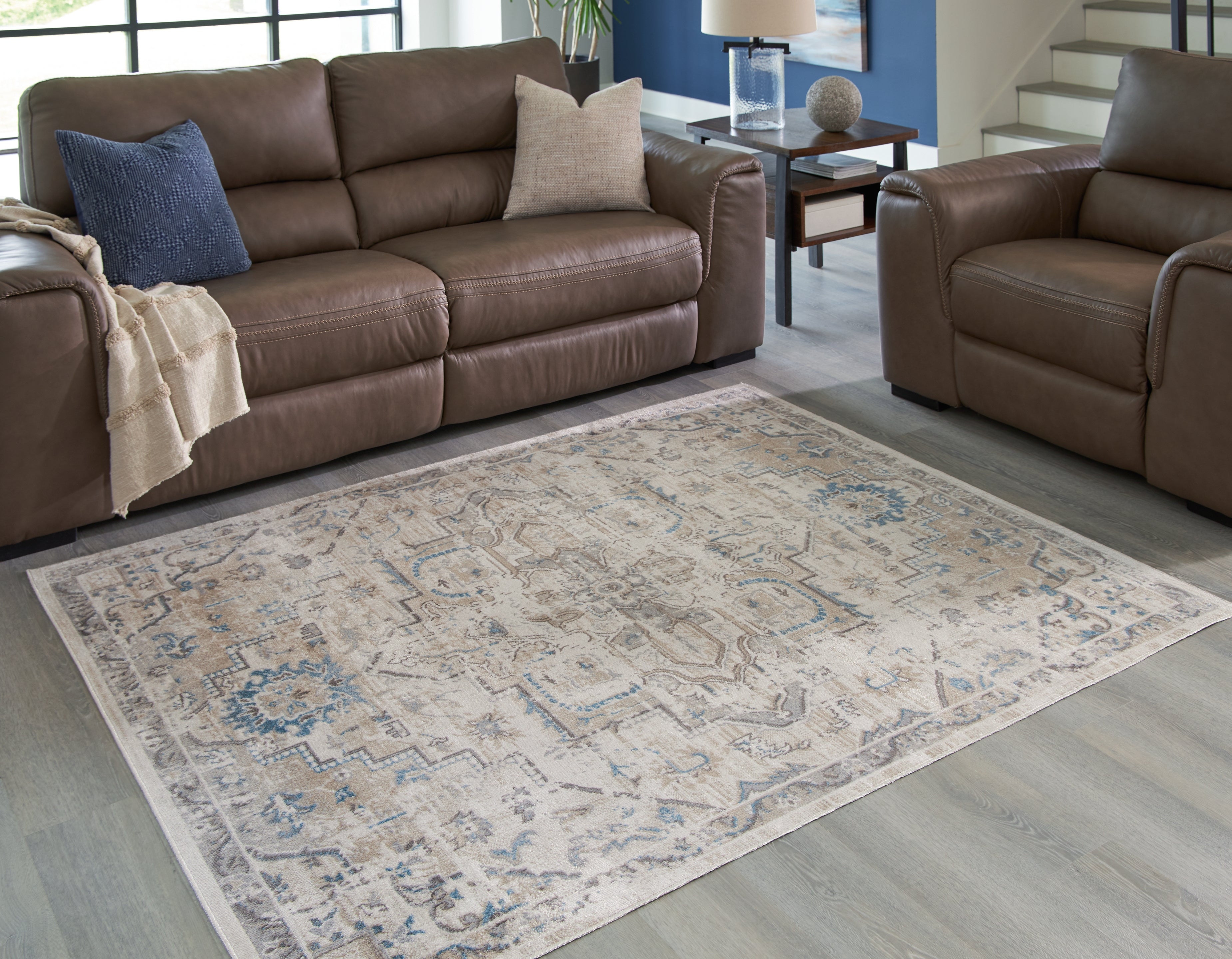 Tampa Furniture Outlet Lutz - Ashley Furniture - Barkham Rug - 5'3" x 7' Washable Rug / Multi - R405552