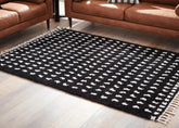 Tampa Furniture Outlet Lutz - Ashley Furniture - Minston Rug - 8' x 10' Rug / Black/White - R405951