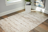 Tampa Furniture Outlet Lutz - Ashley Furniture - Kasney Rug - 5' x 7' Rug / Cream/Brown - R406852