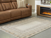 Tampa Furniture Outlet Lutz - Ashley Furniture - Idaman Rug - Medium Rug / Taupe/Brown - R407292