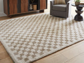 Tampa Furniture Outlet Lutz - Ashley Furniture - Karamen Rug - Large Rug / Taupe/Ivory - R407341