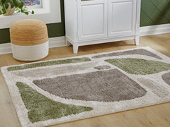 Tampa Furniture Outlet Lutz - Ashley Furniture - Anburgh Rug - Large Rug / Green/Gray/Ivory - R407351
