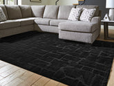 Tampa Furniture Outlet Lutz - Ashley Furniture - Gibbswell Rug - Washable 8' x 10' Area Rug / Black - R407461
