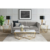 Riko Rectangular Coffee Table W/Gold Metal Leg – SKU CRK120CT | Elements