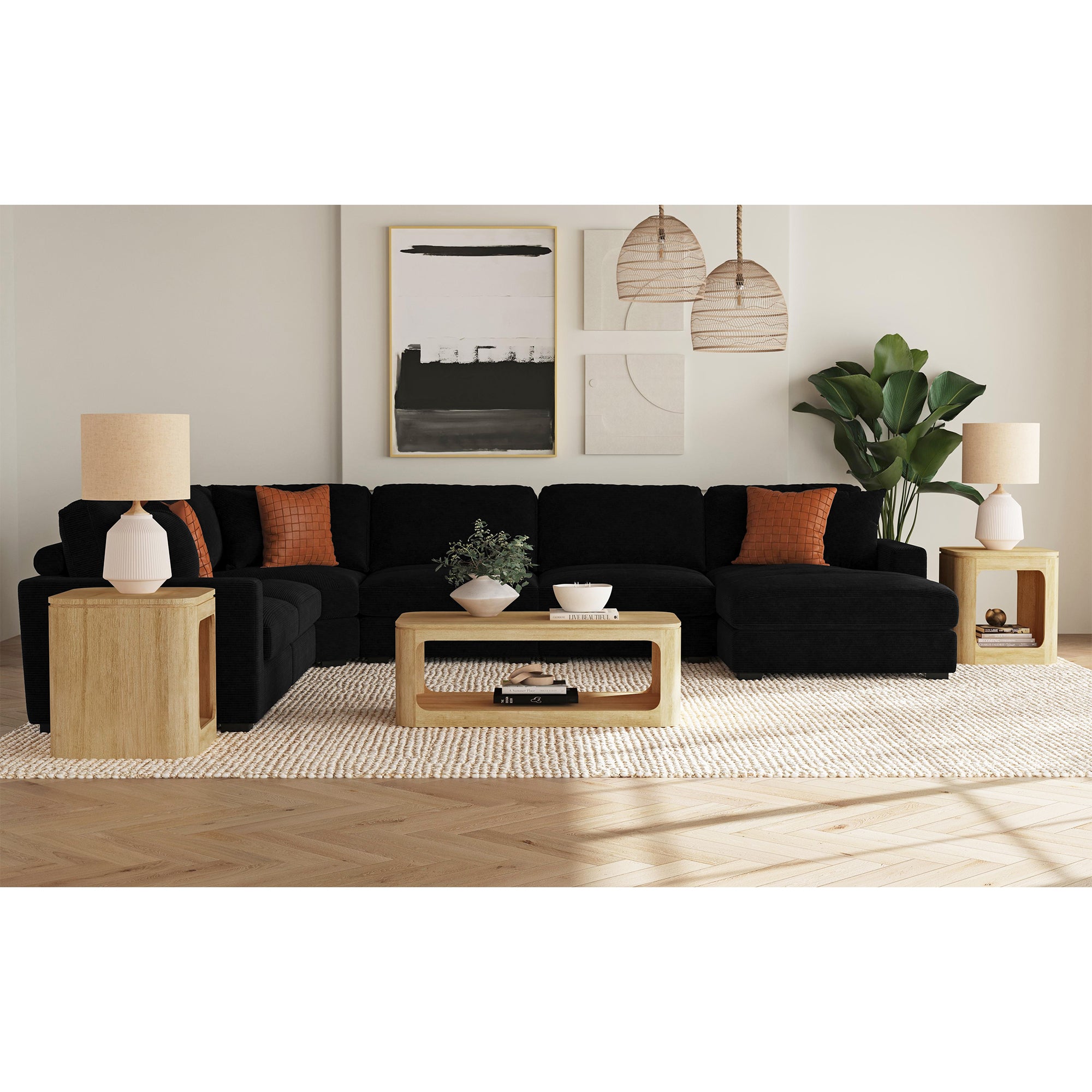 Rosalie Coffee Table in Natural – SKU T-16860-6-CT | Elements