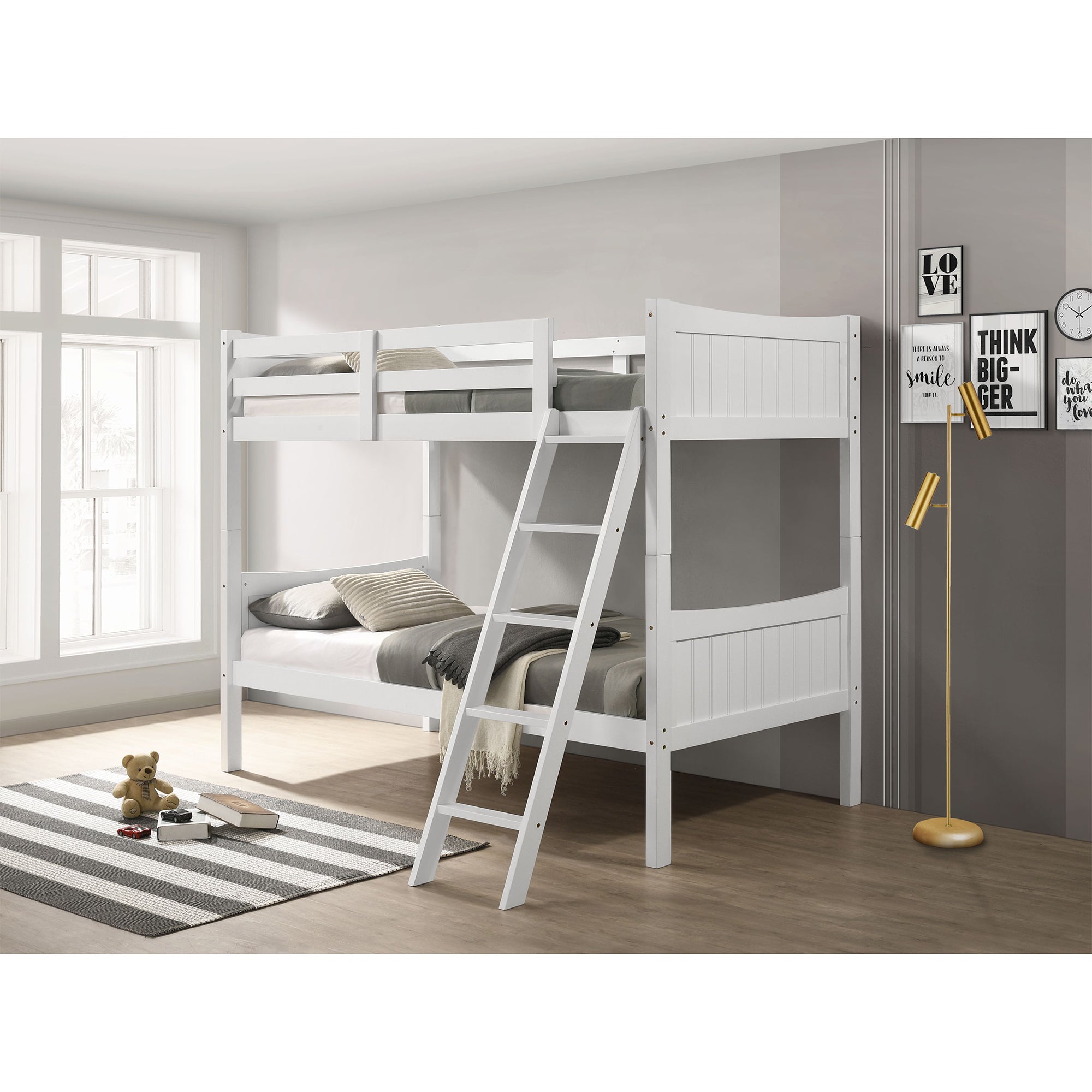 Sami Twin Over Twin Bunk White – SKU SM700TTB | Elements