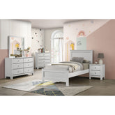 Sami Youth 2-Drawer Nightstand in White – SKU SM790NS | Elements