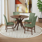 Santa Barbara Dining Side Chair with Avocado Fabric in Walnut (2 Per Carton) – SKU D-16550-5-SCA | Elements