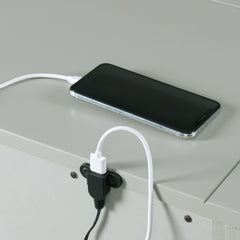 Slater Nightstand w/USB Grey