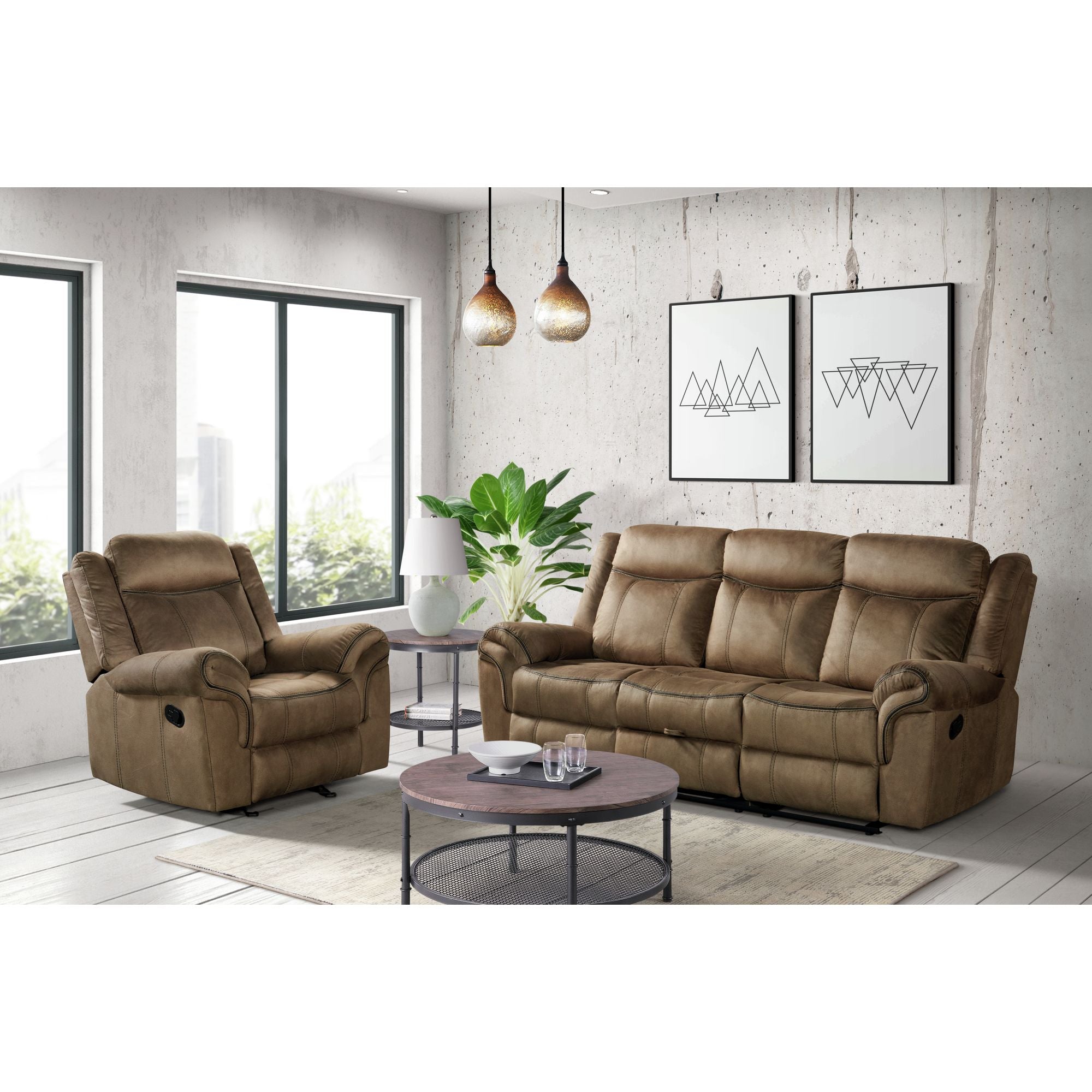 Sorrento Glider Recliner in T101 Brown – SKU 59928-095-2X | Elements