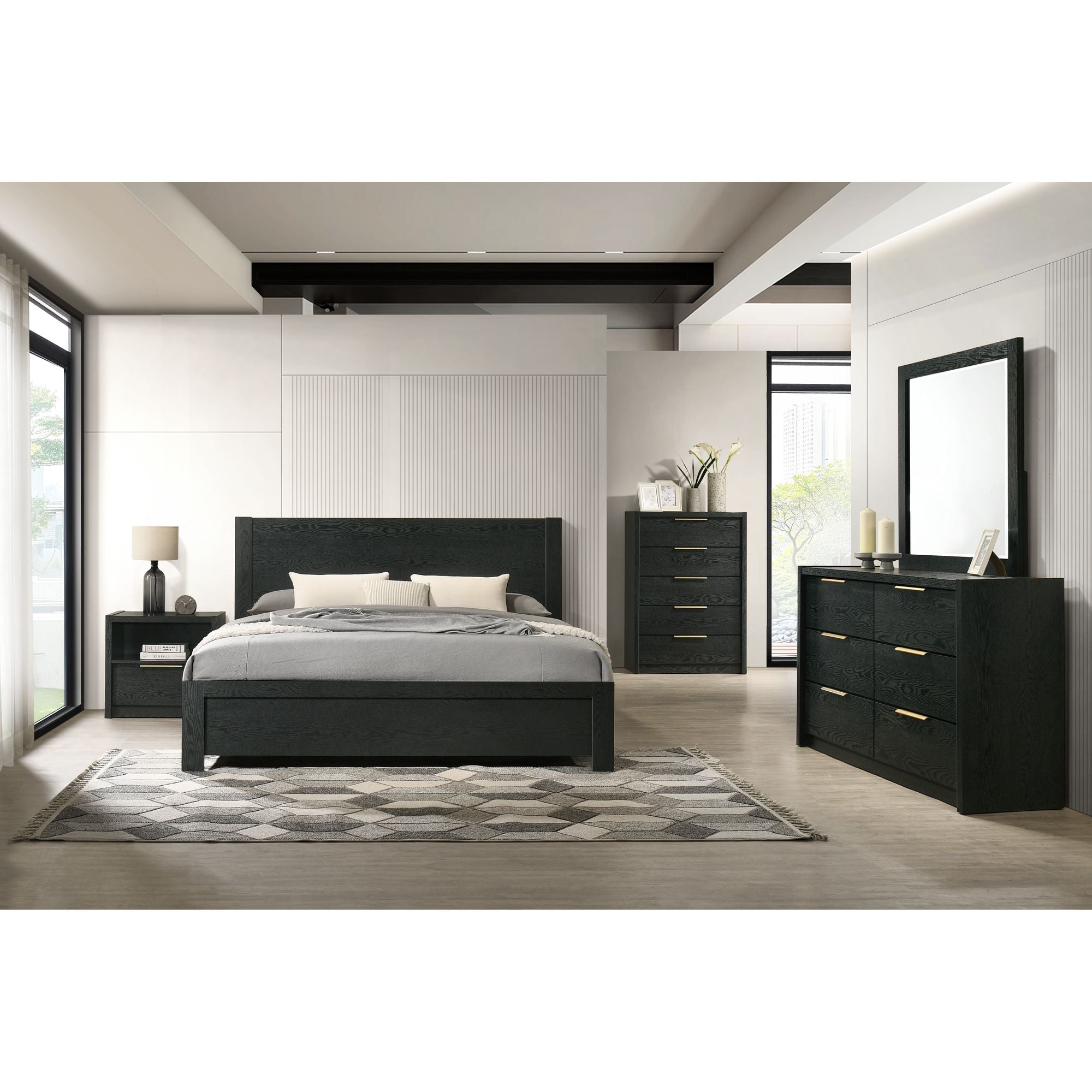 South Bend Nightstand with USB in Black – SKU B-19230-8-NS | Elements