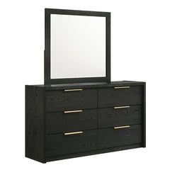 South Bend Dresser and Mirror Set in Black
