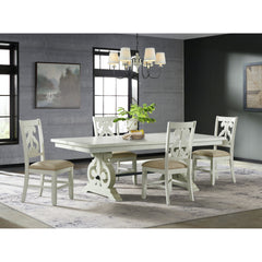Stone Wooden Swirl Back Side Chair in White (2 Per Pack) – SKU DST750SC | Elements
