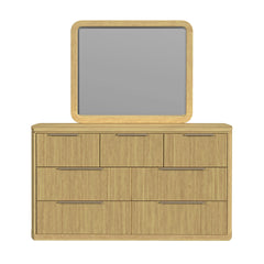 Sylvie Dresser and Mirror Set in Natural