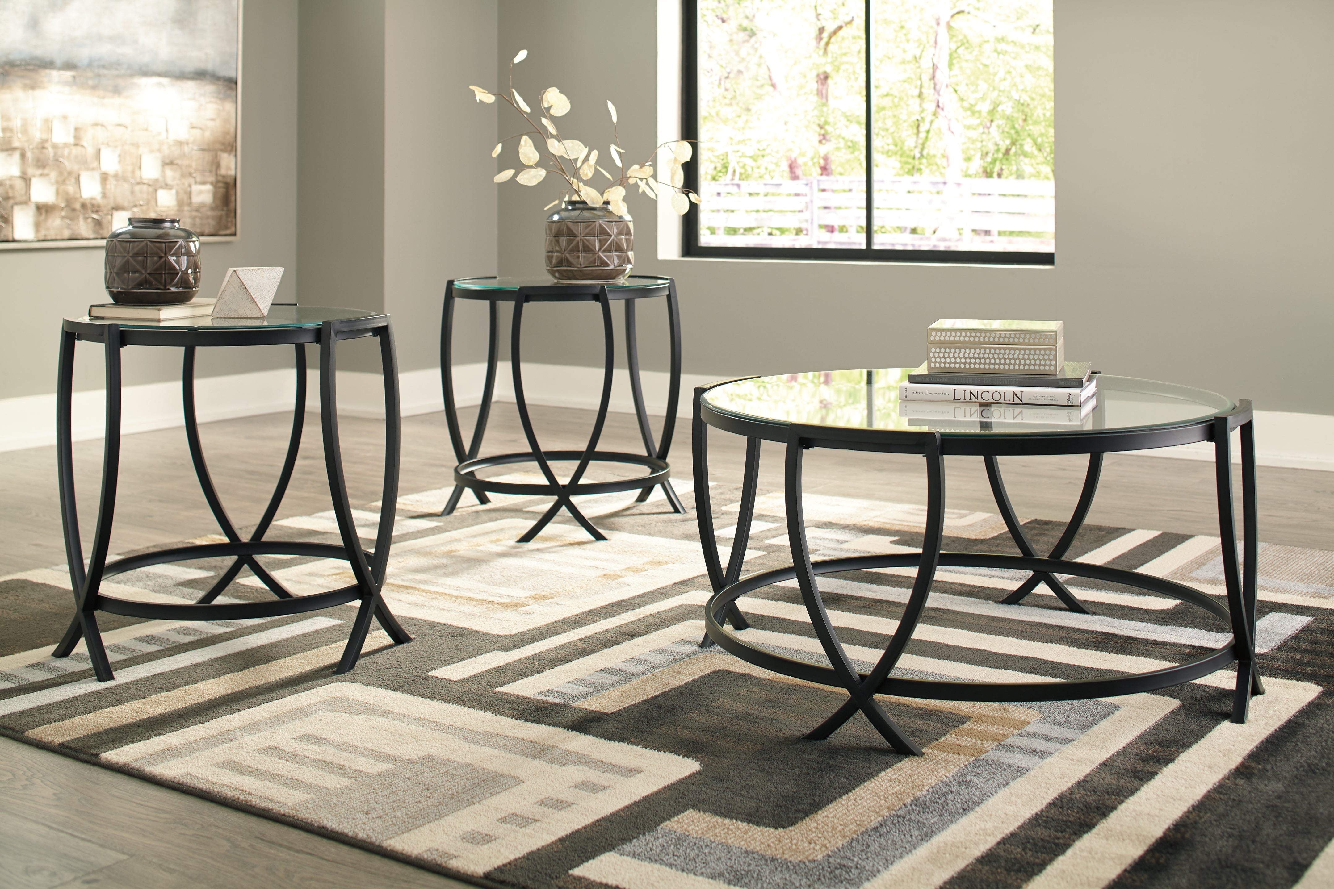 Tampa Furniture Outlet Lutz - Ashley Furniture - Tarrin Table (Set of 3) - Occasional Table Set (3/CN) / Black - T115-13
