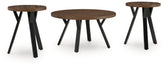 Tampa Furniture Outlet Lutz - Ashley Furniture - Elbrynn Table (Set of 3) - Occasional Table Set (3/CN) / Brown/Black - T153-13