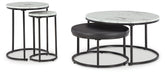 Tampa Furniture Outlet Lutz - Ashley Furniture - Jusmour Table (Set of 4) - Occasional Nesting TBL (4/CN) / Black/White - T161-14