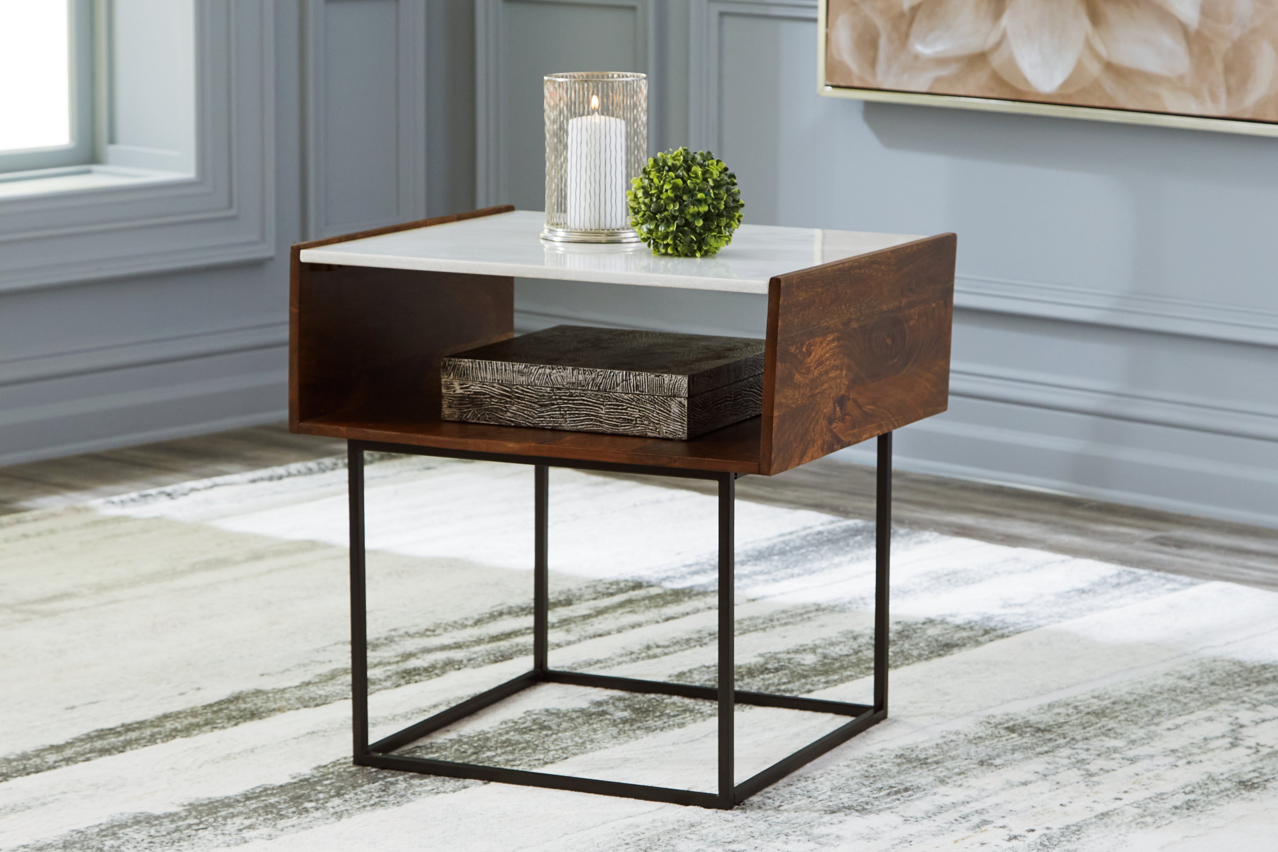 Tampa Furniture Outlet Lutz - Ashley Furniture - Rusitori End Table - Rectangular End Table / Multi - T169-3