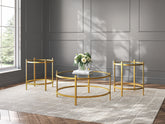 Tampa Furniture Outlet Lutz - Ashley Furniture - Pearlox Table (Set of 3) - Occasional Table Set (3/CN) / Gold - T173-13