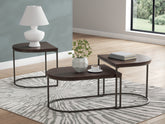 Tampa Furniture Outlet Lutz - Ashley Furniture - Vanmore Table (Set of 3) - Occasional Table Set (3/CN) / Dark Brown - T199-13