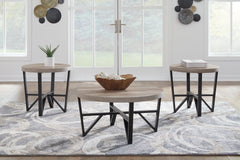Tampa Furniture Outlet Lutz - Ashley Furniture - Deanlee Table (Set of 3) - Occasional Table Set (3/CN) / Grayish Brown/Black - T235-13