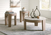 Tampa Furniture Outlet Lutz - Ashley Furniture - Guystone Table (Set of 3) - Occasional Table Set (3/CN) / Light Brown - T237-13